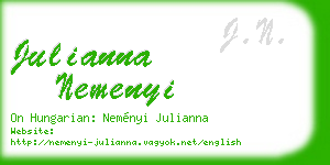 julianna nemenyi business card